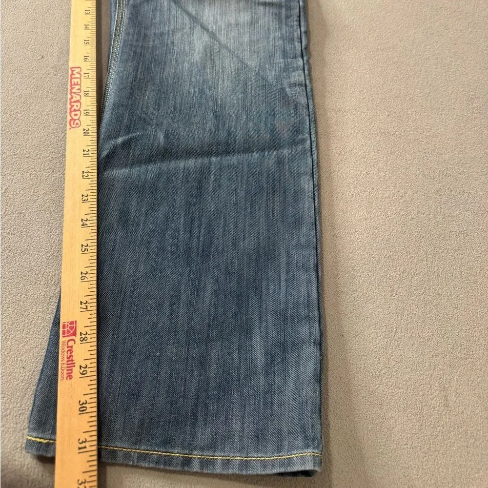 Levi’s 514 38X 32 Slim Straight Men’s Jeans Unique Pocket & Multi Color Stitch